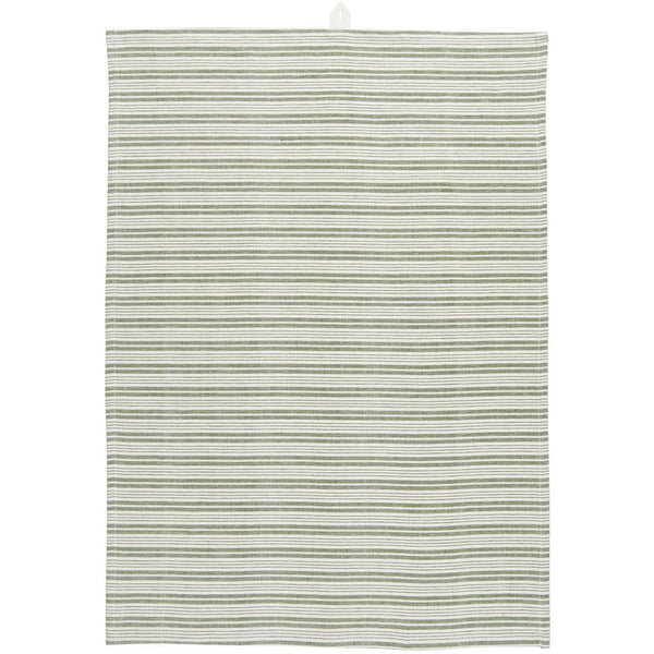 Toby Green Stripe Tea Towel