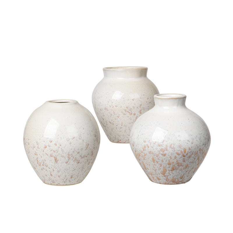 Camille White Vases - Set of 3 Small.