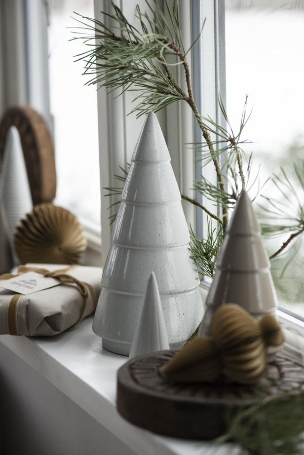 White Speckled Ceramic Tree Large