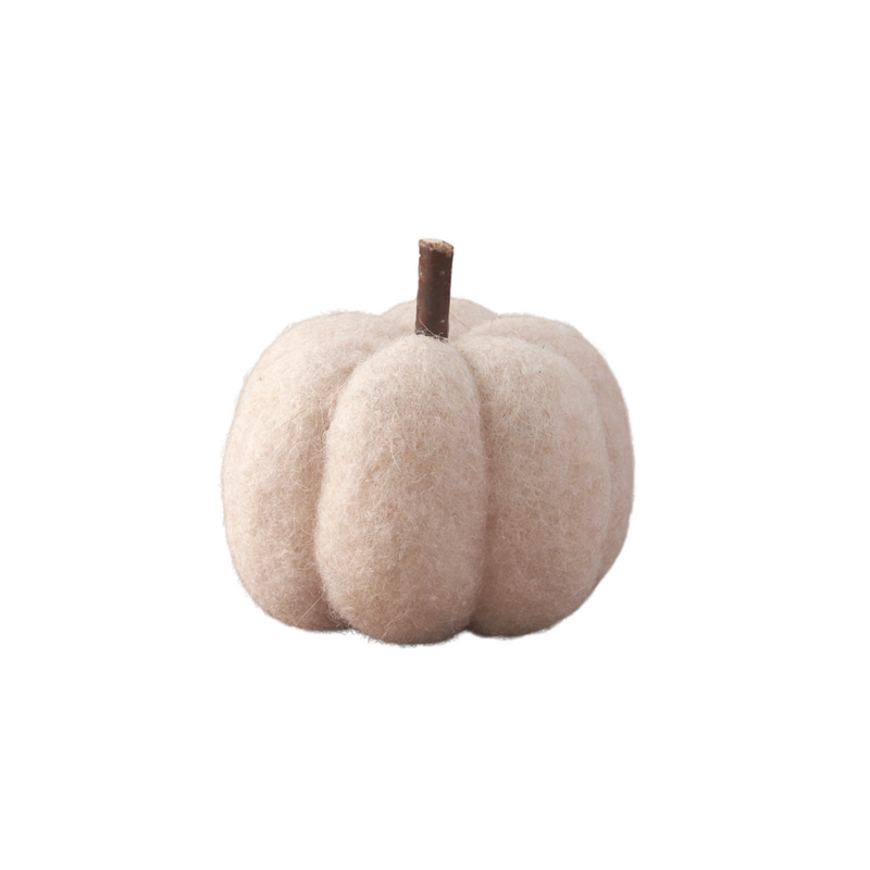 Mini Felt Pumpkin Cream