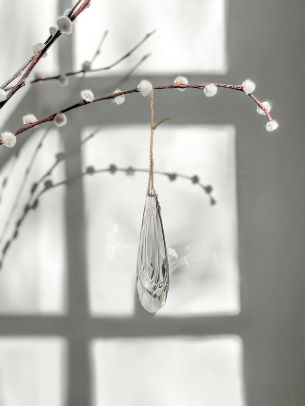Clear Glass Icicle Decoration