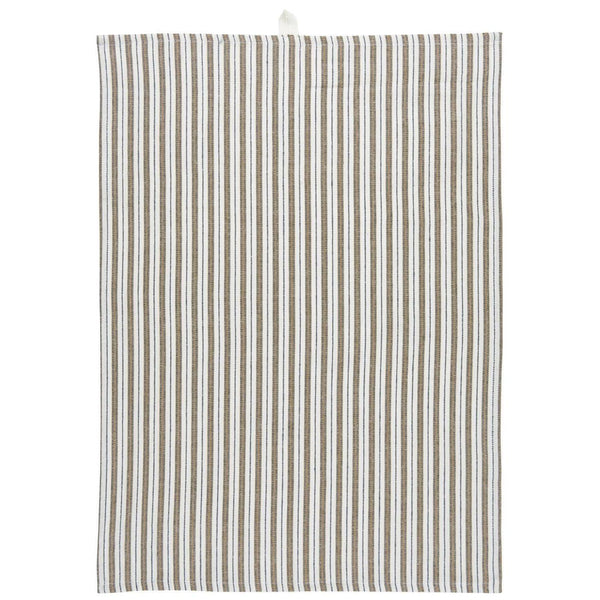 William brown and grey striped tea towel