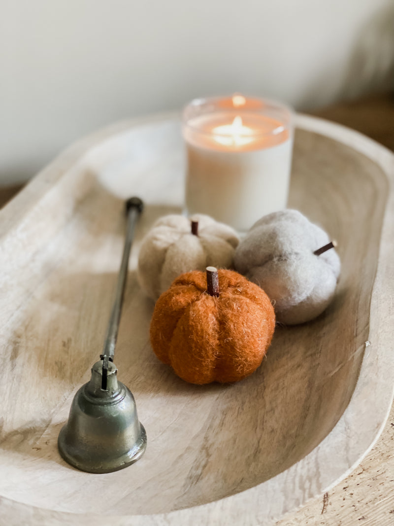 Felt pumpkins set of 4