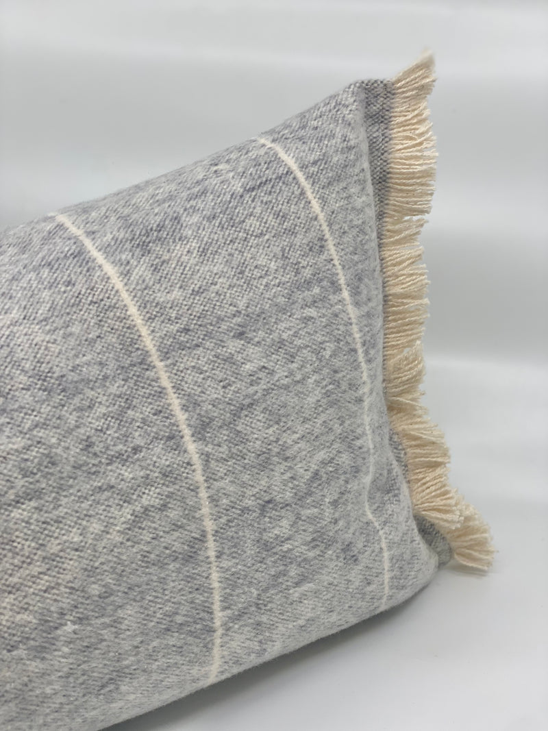 Brushed Stripe Cushion Grey
