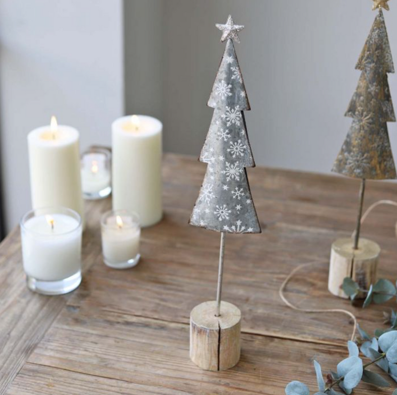 Rustic Silver Christmas Tree Decoration