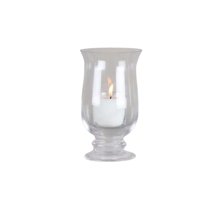 Clear Glass Hurricane Candle Holder