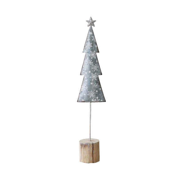 Rustic Silver Christmas Tree Decoration